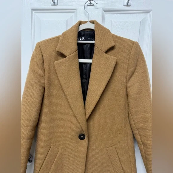 ZARA Wool Blend Coat - Picture 7 of 8
